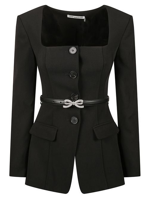 Top sartoriale in crêpe SELF PORTRAIT | AW25082TBLACK